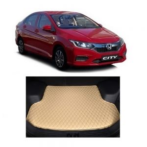 7D Car Trunk/Boot/Dicky PU Leatherette Mat for	City New  - Beige